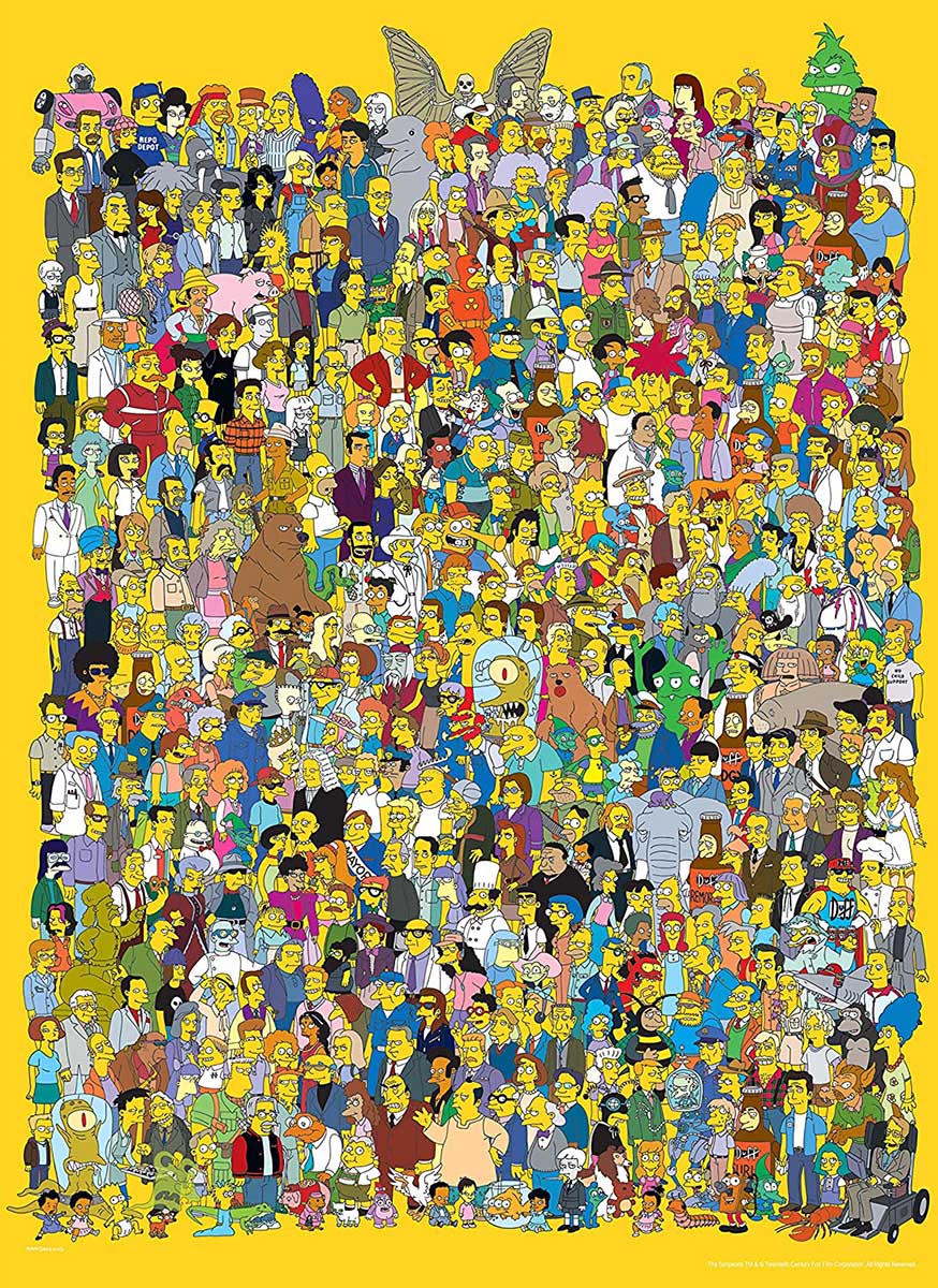 1000 piezas Simpsons Puzzle Cast of Thousands 