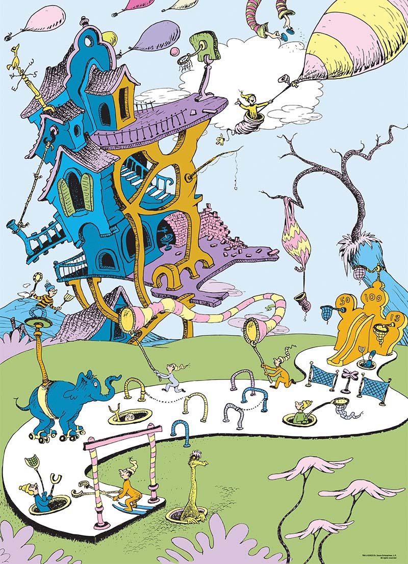 Dr. Seuss Books & Reading Jigsaw Puzzle