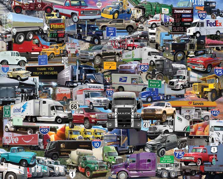 Trucks, Trucks, Trucks Vehicles Jigsaw Puzzle