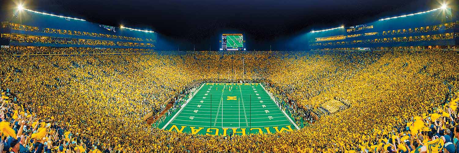 Michigan Wolverines NCAA - End Zone, 1000 Pieces, MasterPieces | Puzzle ...