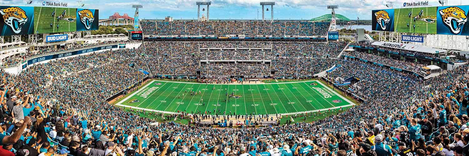 Jacksonville Jaguars NFL Stadium Panoramics Center View Sports Jigsaw Puzzle