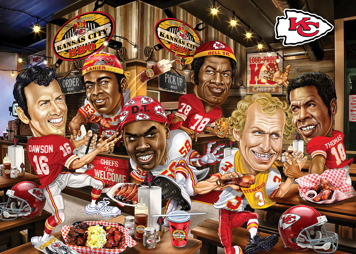 Kansas City Chiefs All-Time Greats Famous People Jigsaw Puzzle