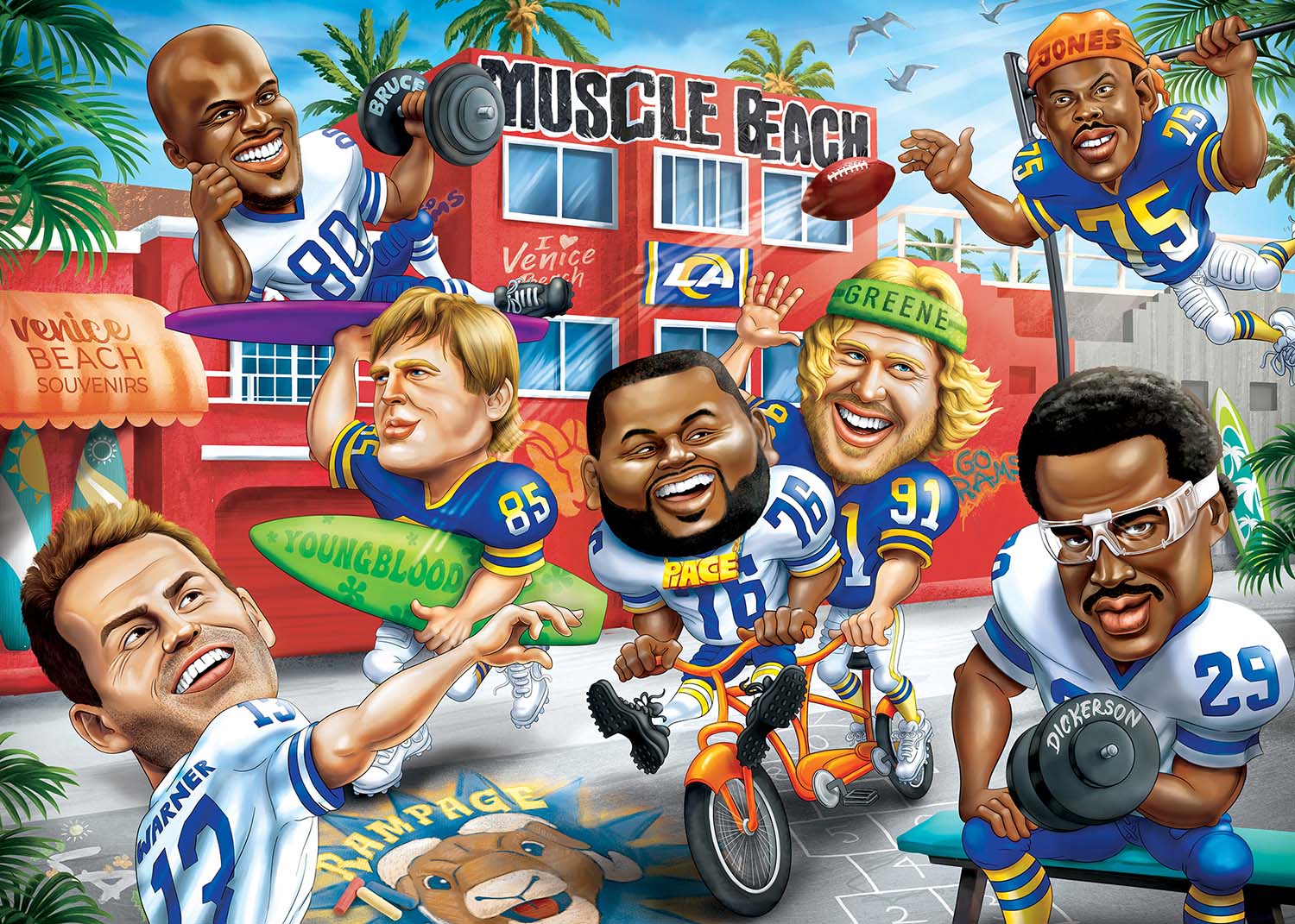 Los Angeles Rams NFL All-Time Greats  Sports Jigsaw Puzzle
