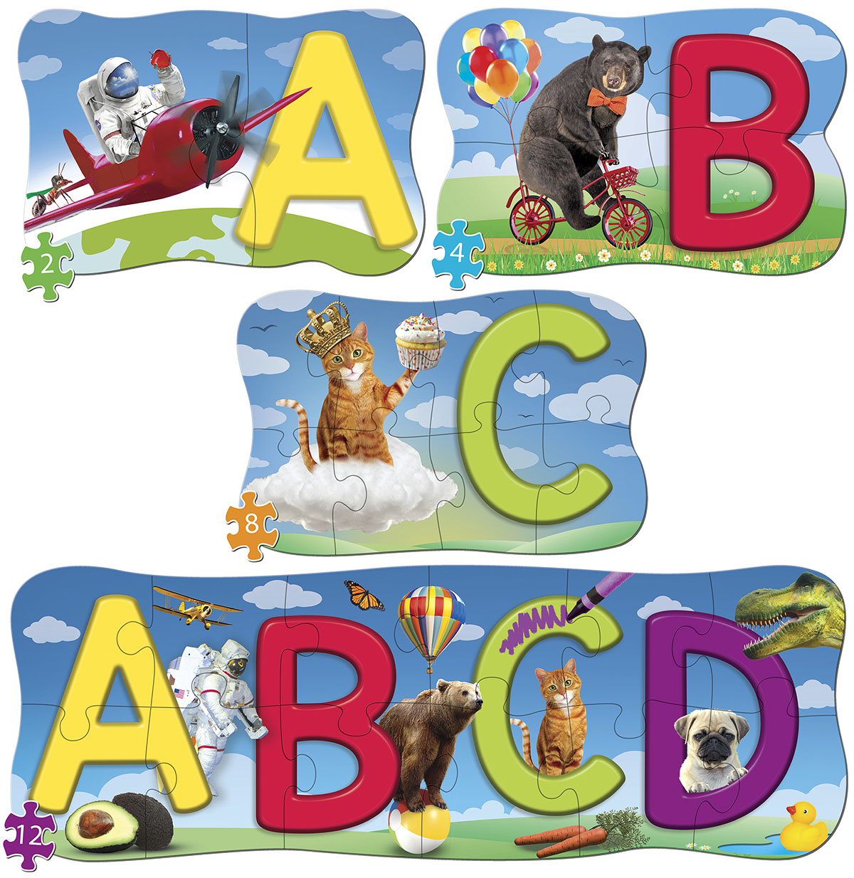 4-Pack Toddler Puzzles