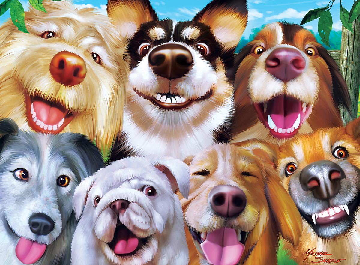 Goofy Grins - Scratch and Dent Dogs Jigsaw Puzzle