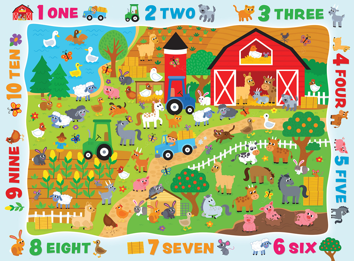 Hide & Seek - Counting on the Farm Jigsaw Puzzle