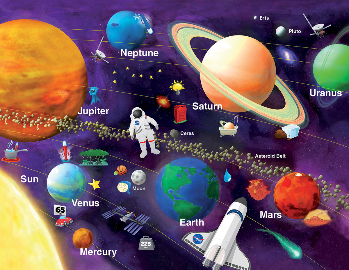 NASA - Solar System Space Glow in the Dark Puzzle