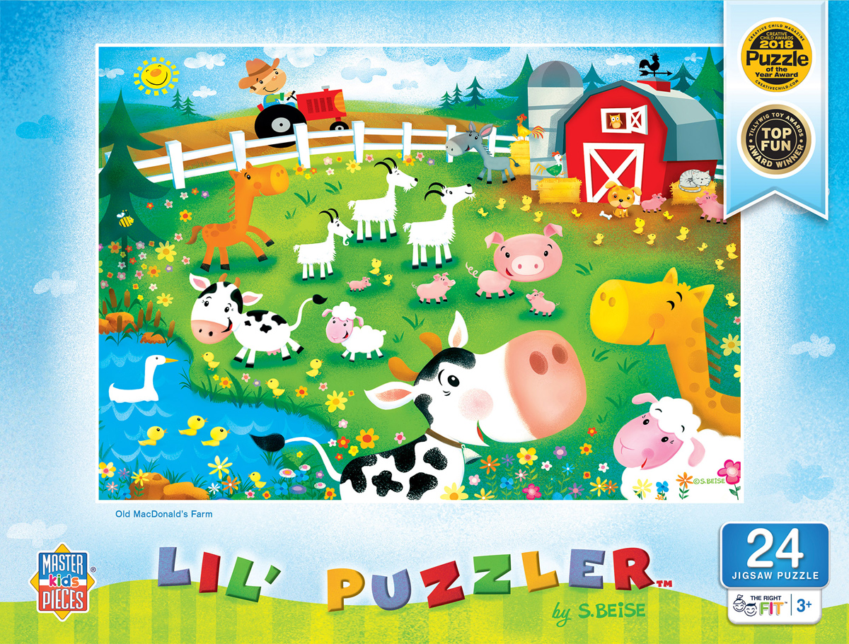 Lil Puzzler Old MacDonald's Farm Farm Animal Jigsaw Puzzle