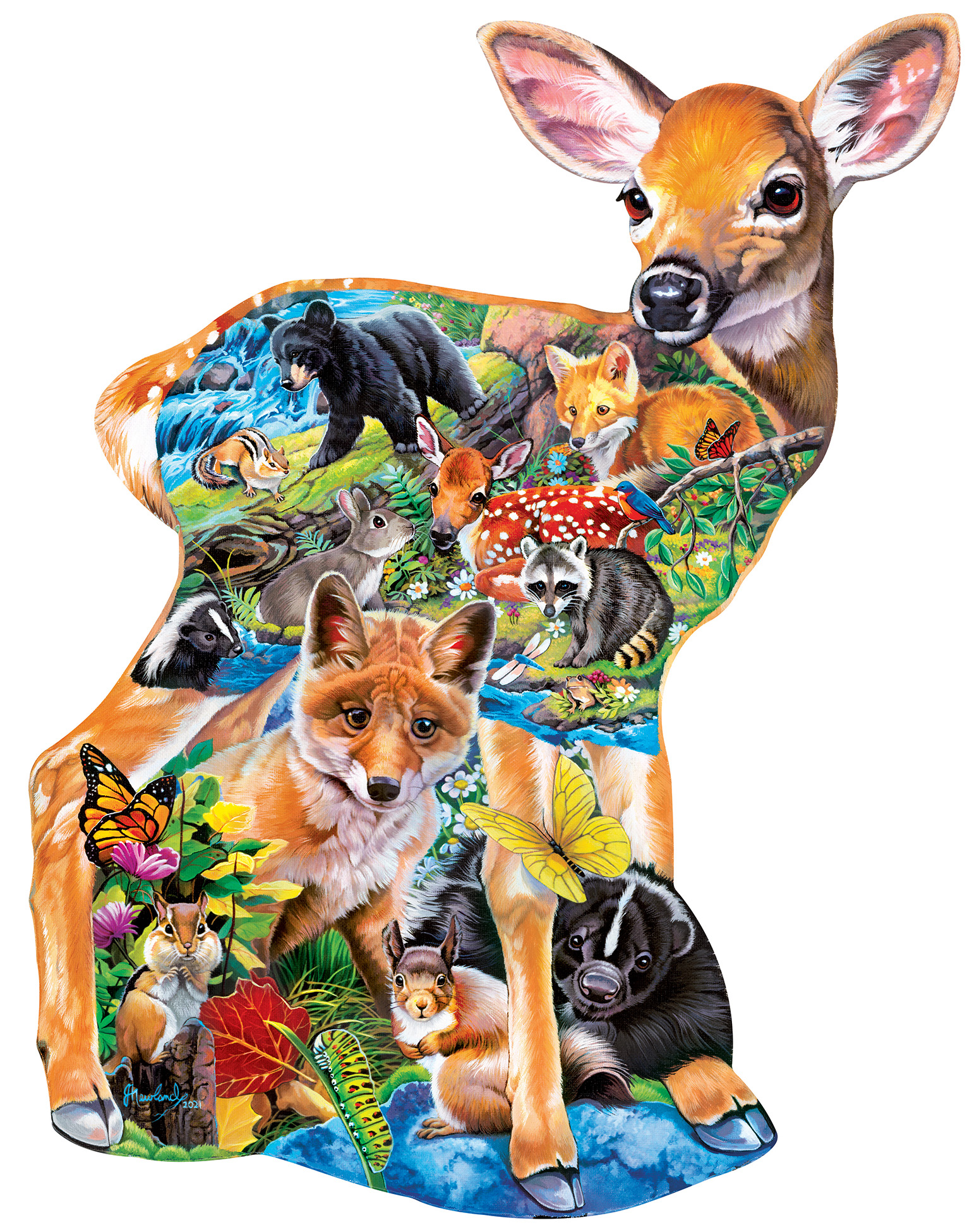 Fawn Friends Animals Shaped Puzzle