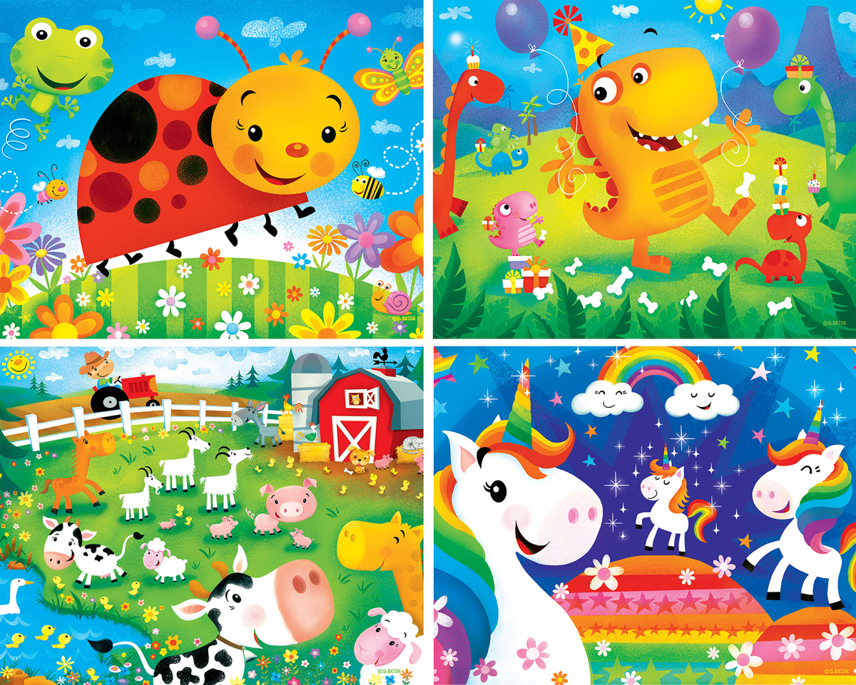 Lil Puzzler 4-pack 48pc Puzzles