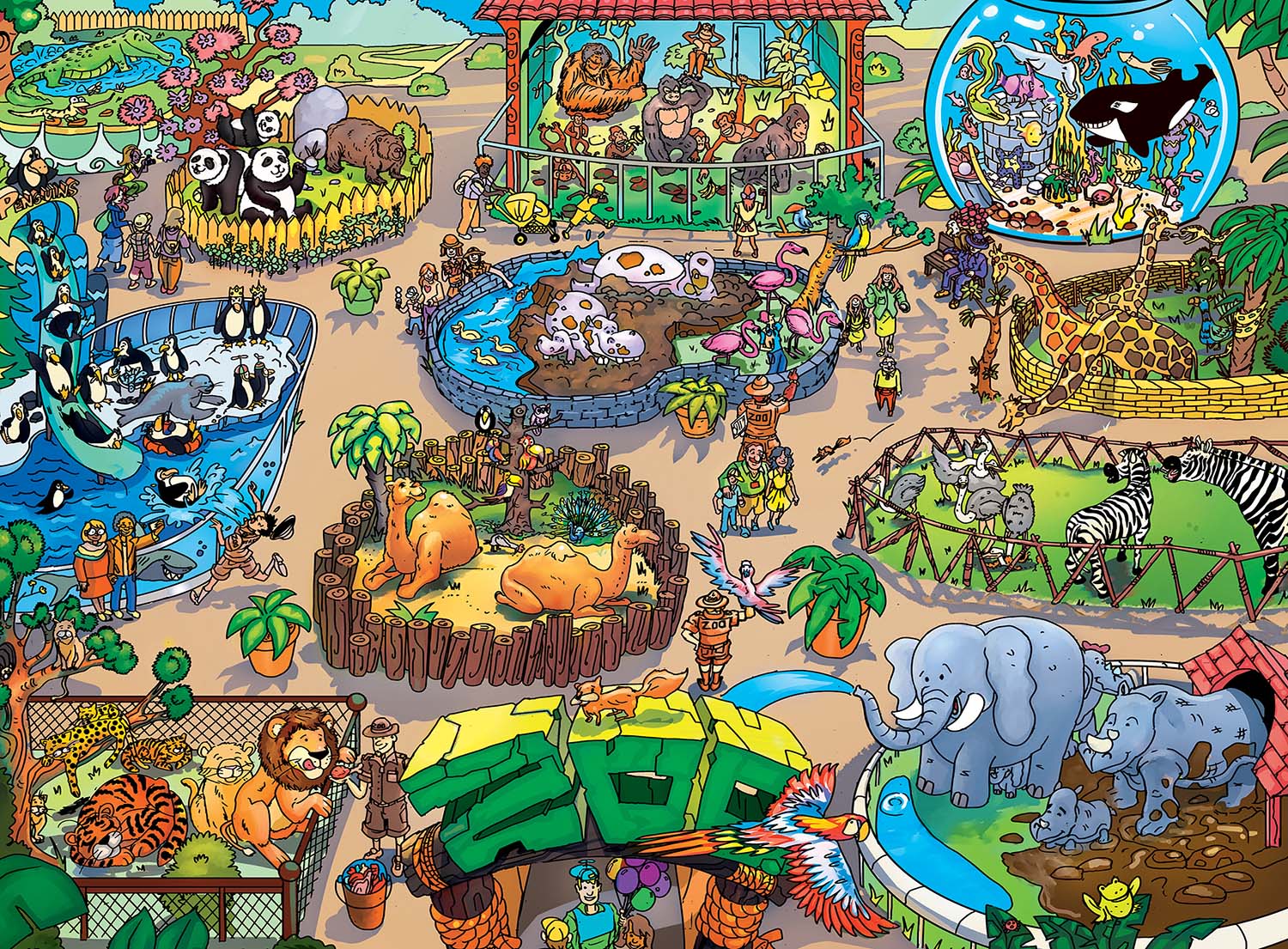 101 Things to Spot - At the Zoo Animals Jigsaw Puzzle