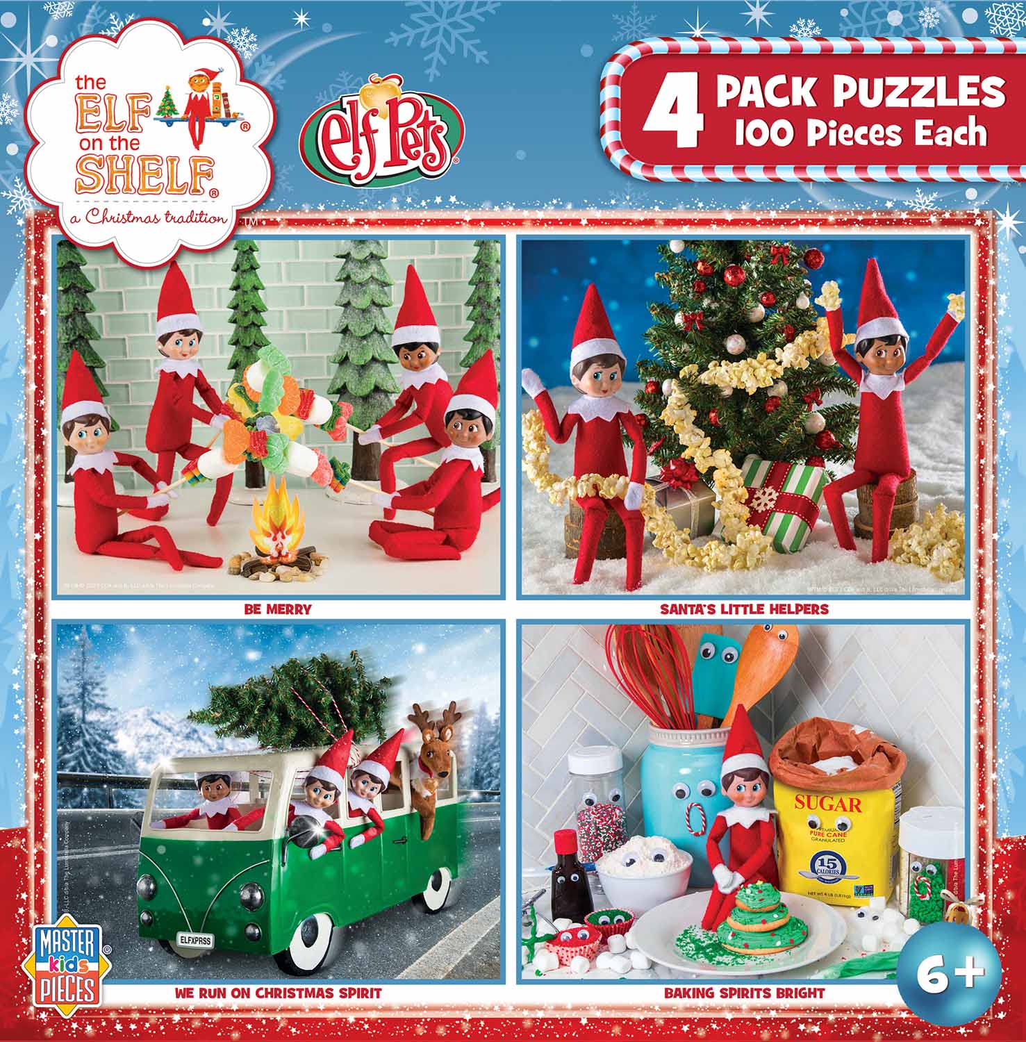 Elf on the Shelf - 4 Pack Christmas Jigsaw Puzzle