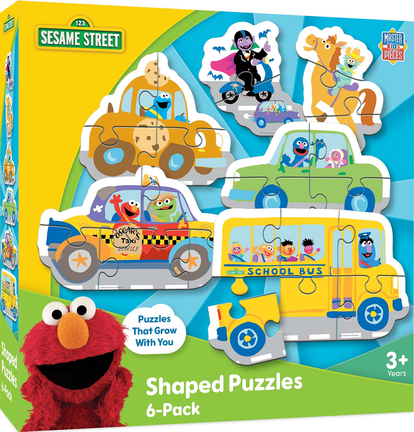 Sesame Street - Vehicles 6-Pack Mini Shaped Puzzles, MasterPieces ...