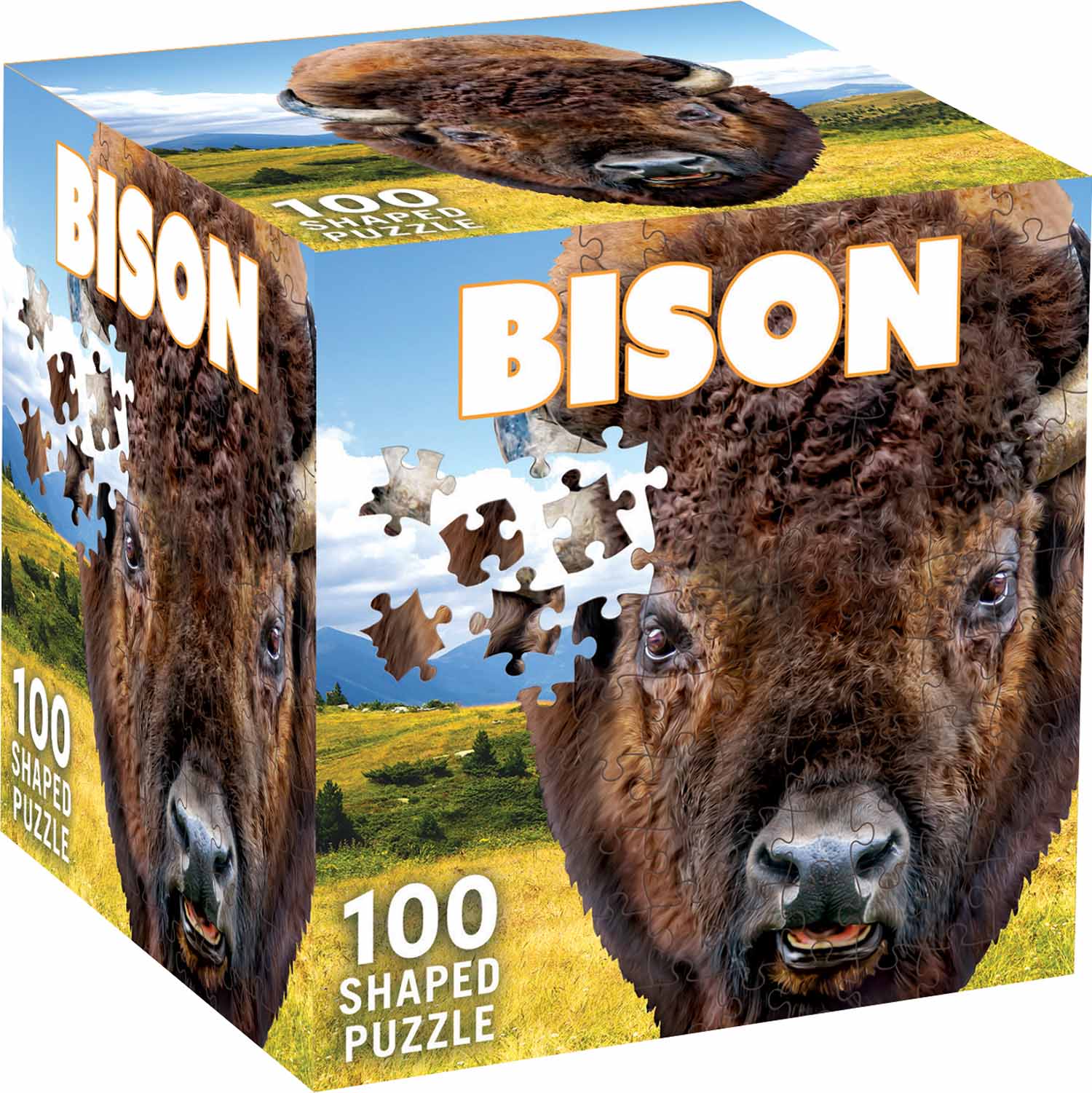 Bison 100 Piece Squzzle Animals Shaped Puzzle