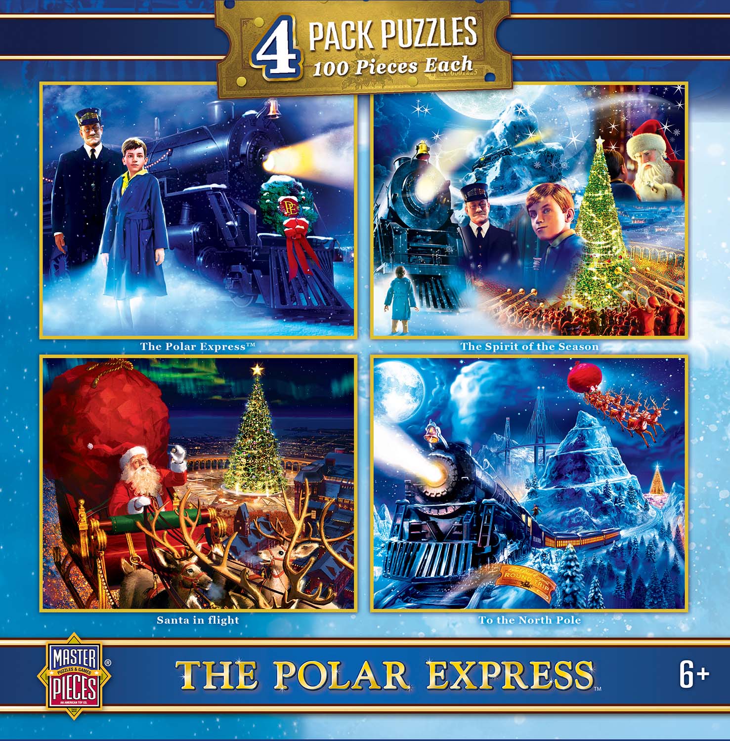 The Polar Express - 4 Pack 100 Piece Puzzles, 100 Pieces, MasterPieces ...