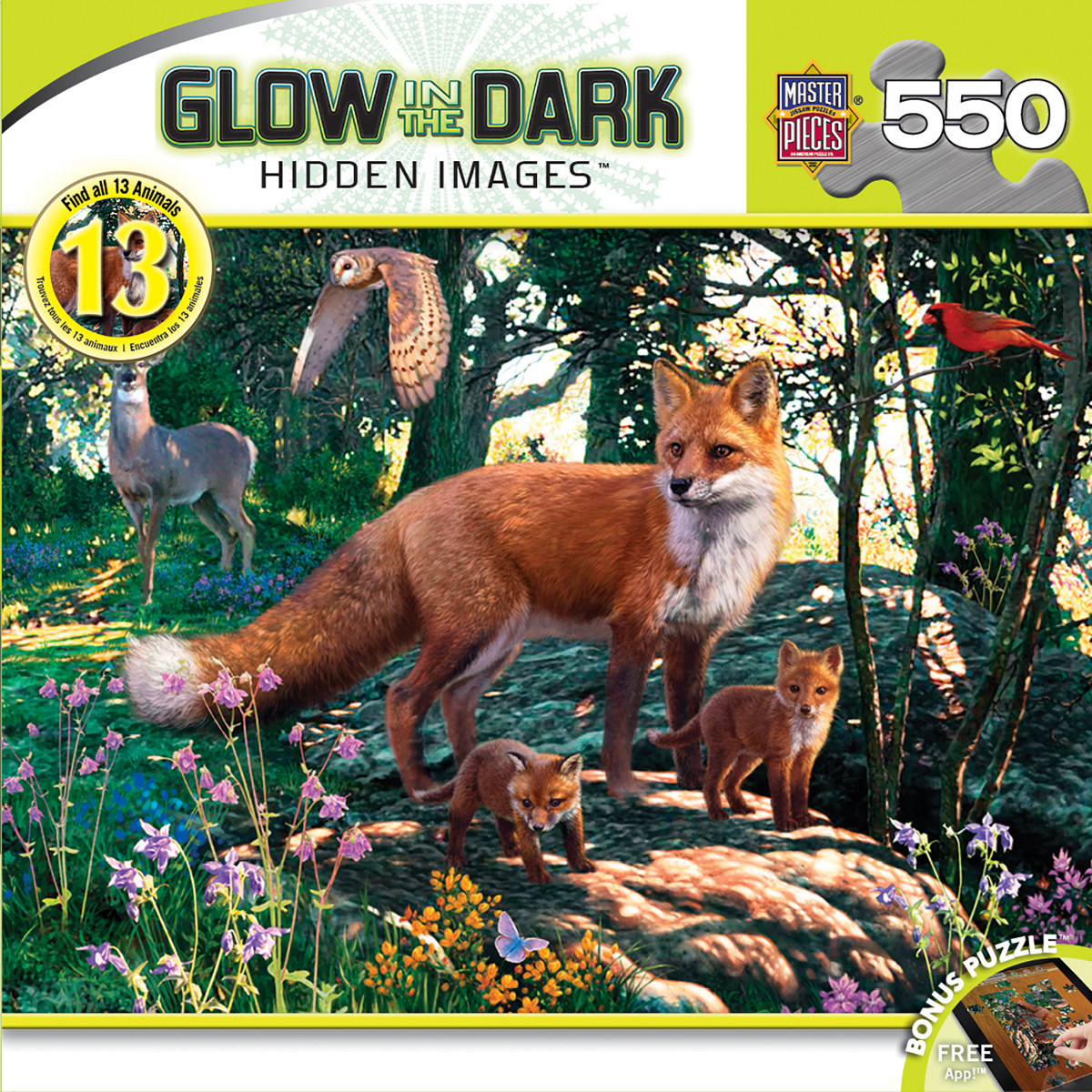 The Woodlands Animals Glow in the Dark Puzzle