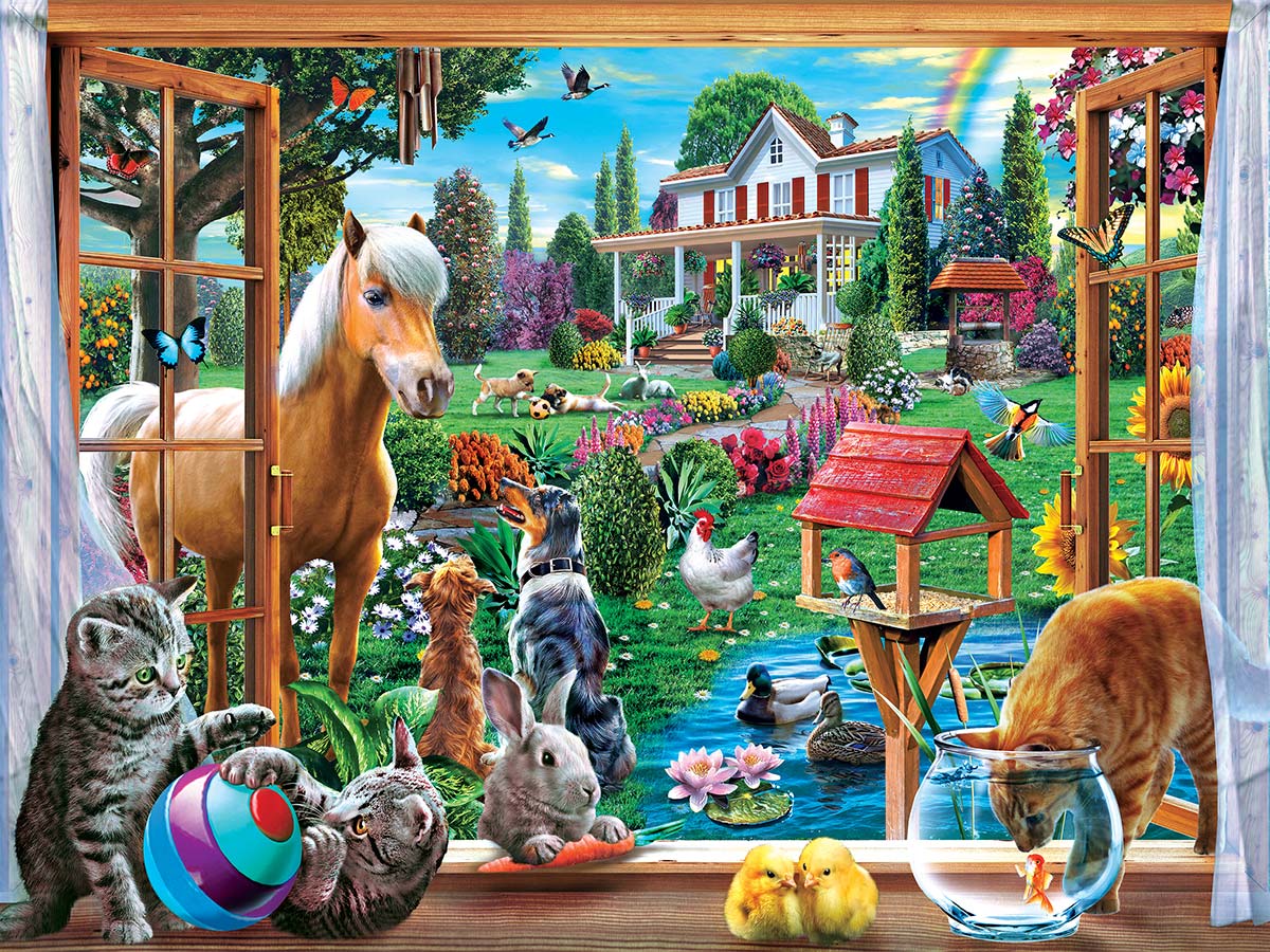 Peeking Through, 400 Pieces, MasterPieces | Puzzle Warehouse