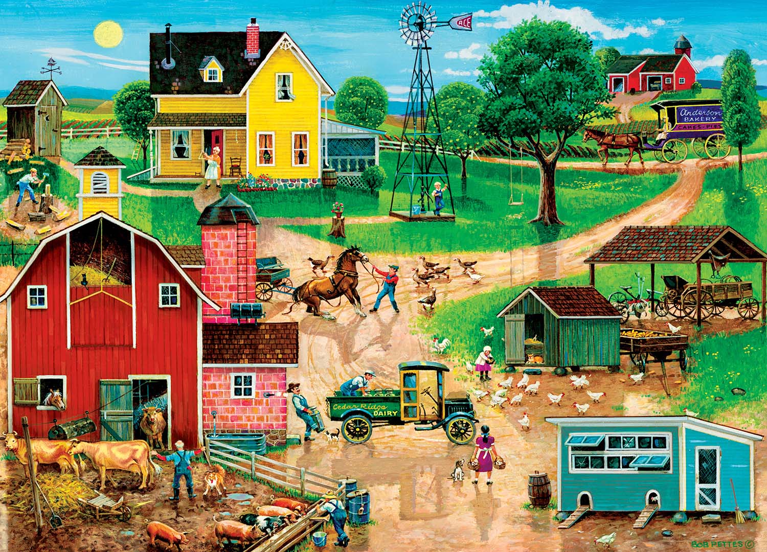 After the Chores Americana Jigsaw Puzzle