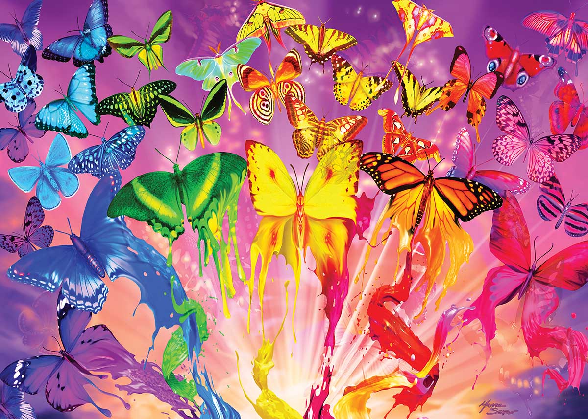 Metamorphosis Butterflies and Insects Glow in the Dark Puzzle