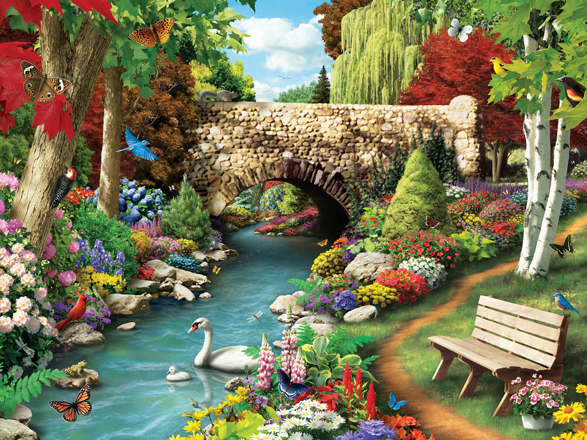 Willow Whispers Flower & Garden Jigsaw Puzzle