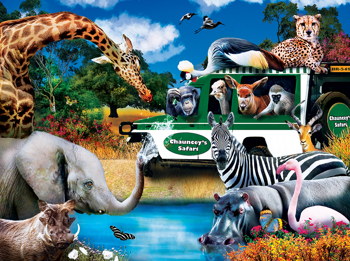 Watering Hole Animals Jigsaw Puzzle