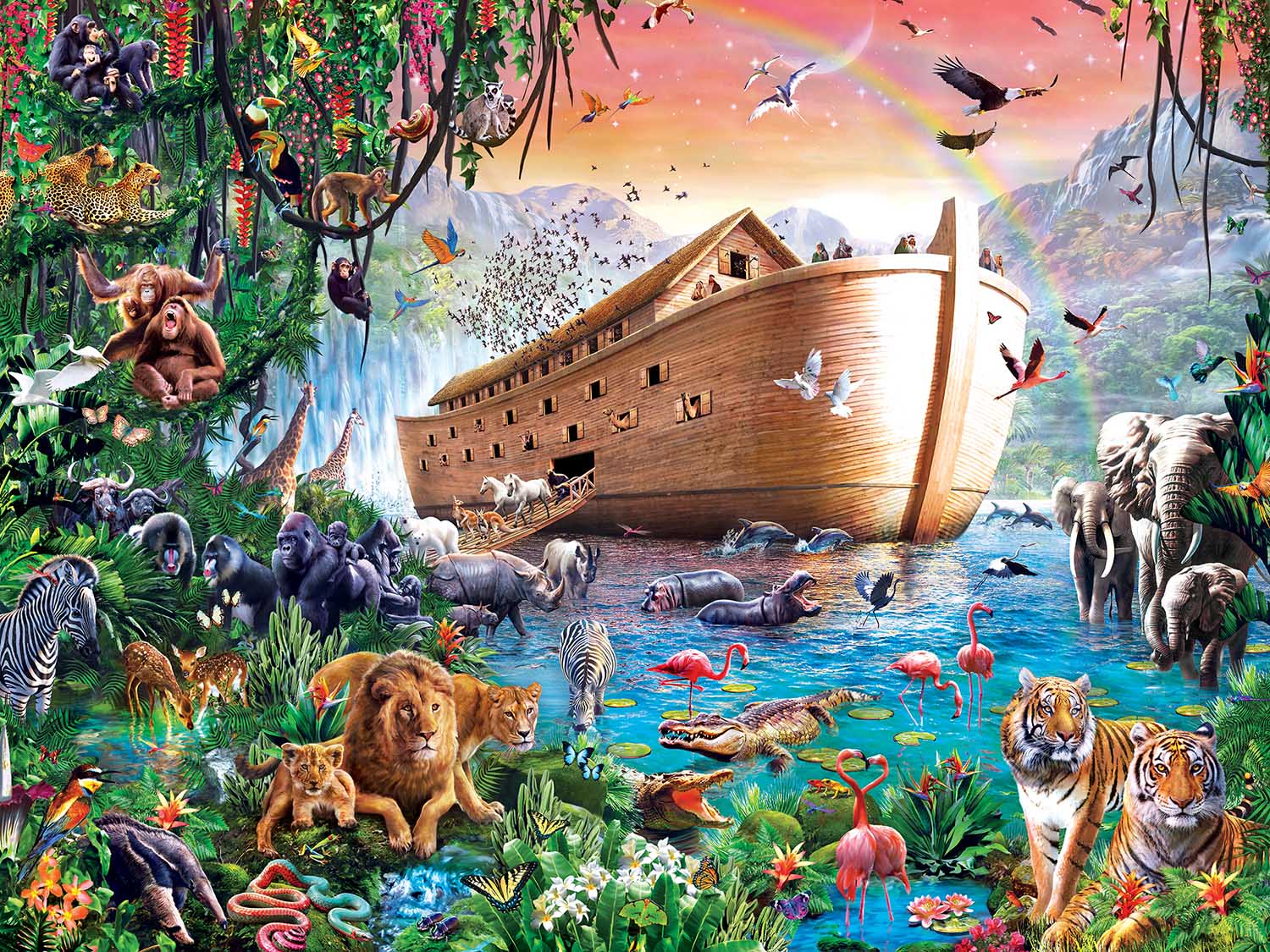 Noah's Ark Finds Shore, 550 Pieces, MasterPieces | Puzzle Warehouse