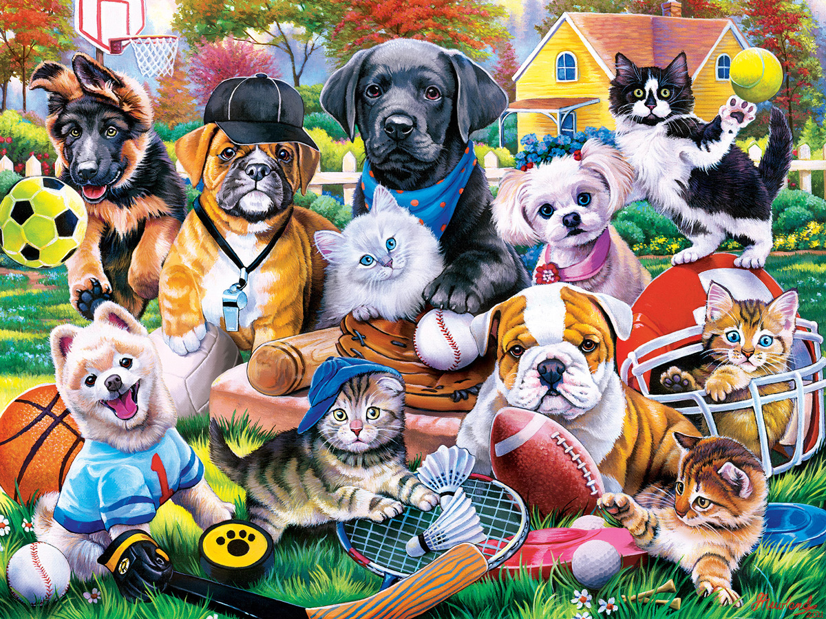 Play it Again Sports Cats Jigsaw Puzzle