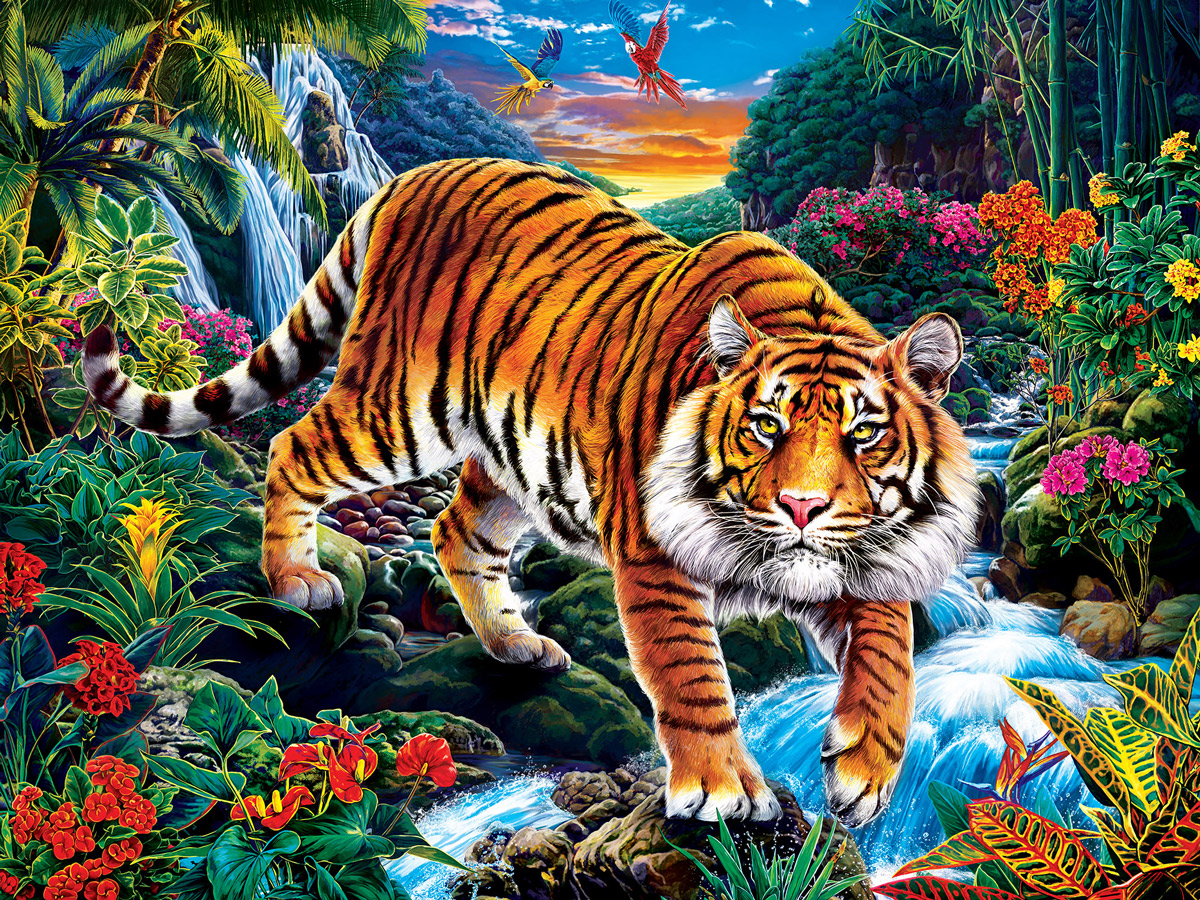 Stalking Tiger Tigers Glow in the Dark Puzzle