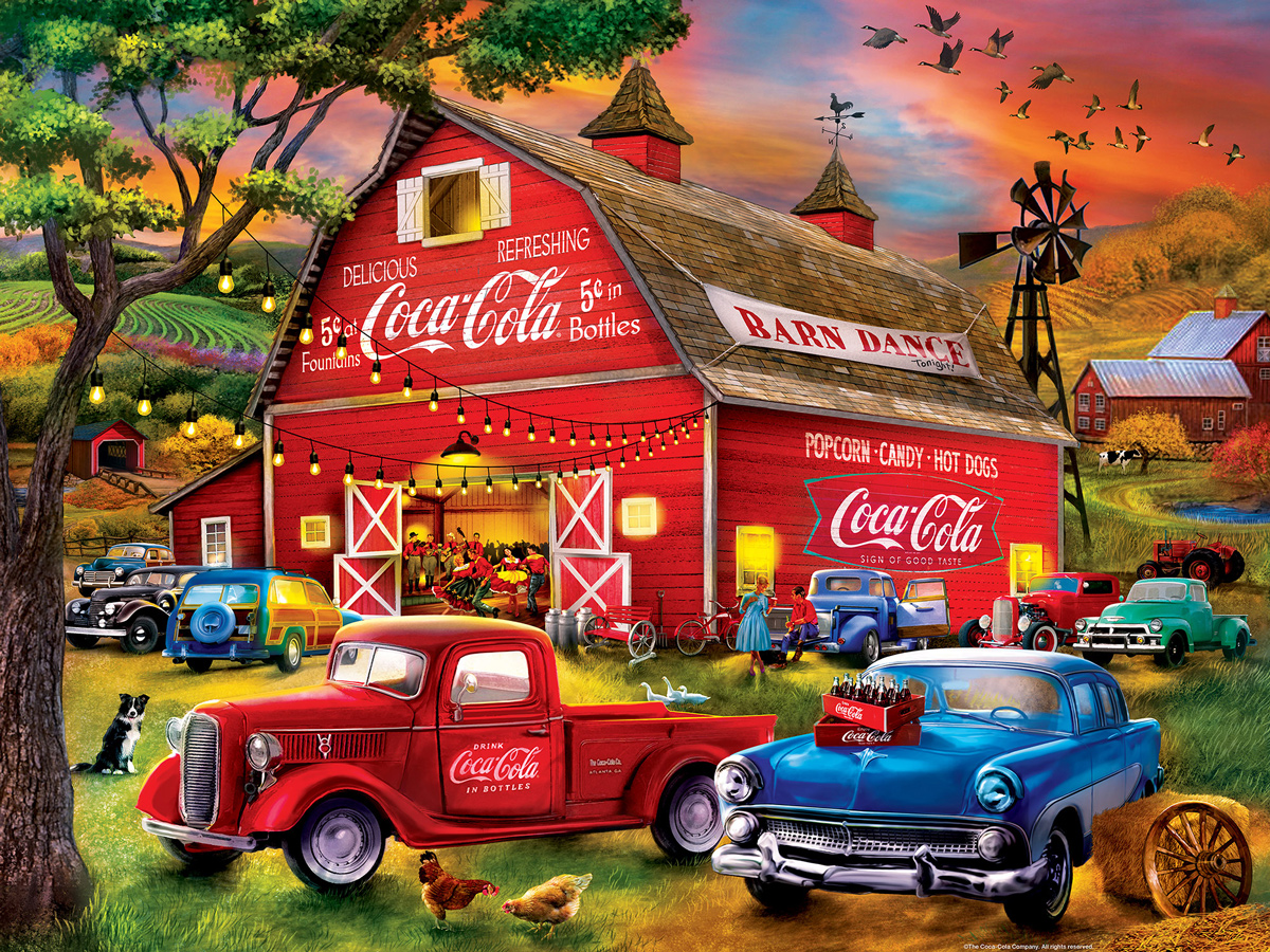 Coca-Cola Barn Dance Farm Jigsaw Puzzle