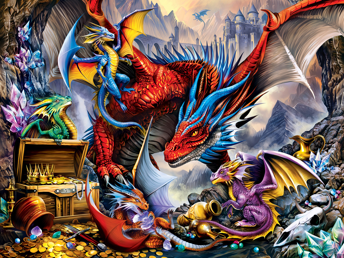 Dragon's Horde Dragon Jigsaw Puzzle