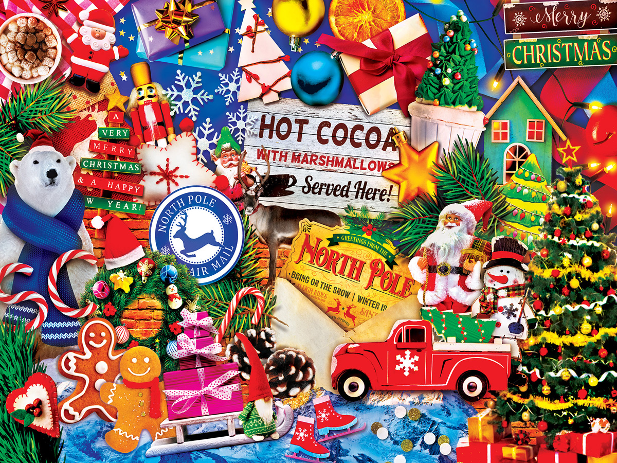 Greetings From The North Pole Christmas Jigsaw Puzzle