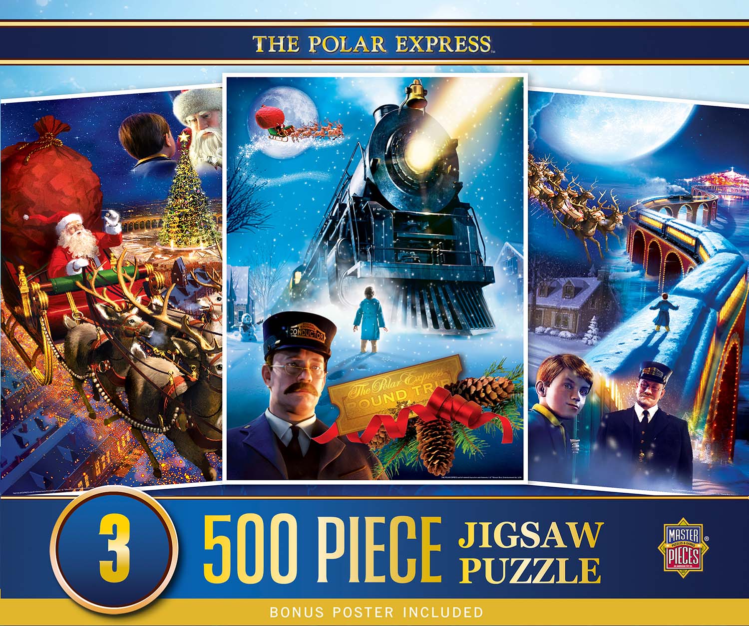 The Polar Express - 3 Pack 500 Piece Puzzles, 500 Pieces, MasterPieces ...