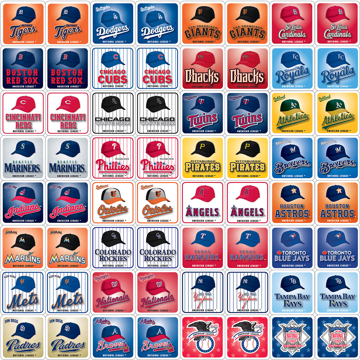 MLB Matching Game Father's Day