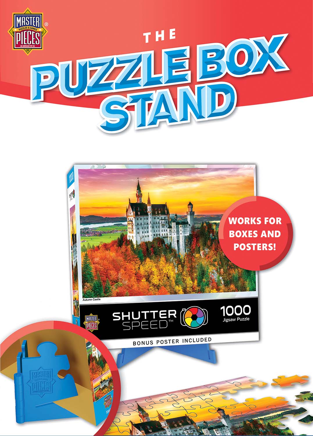 Puzzle Box Stand - Works with Box & Poster