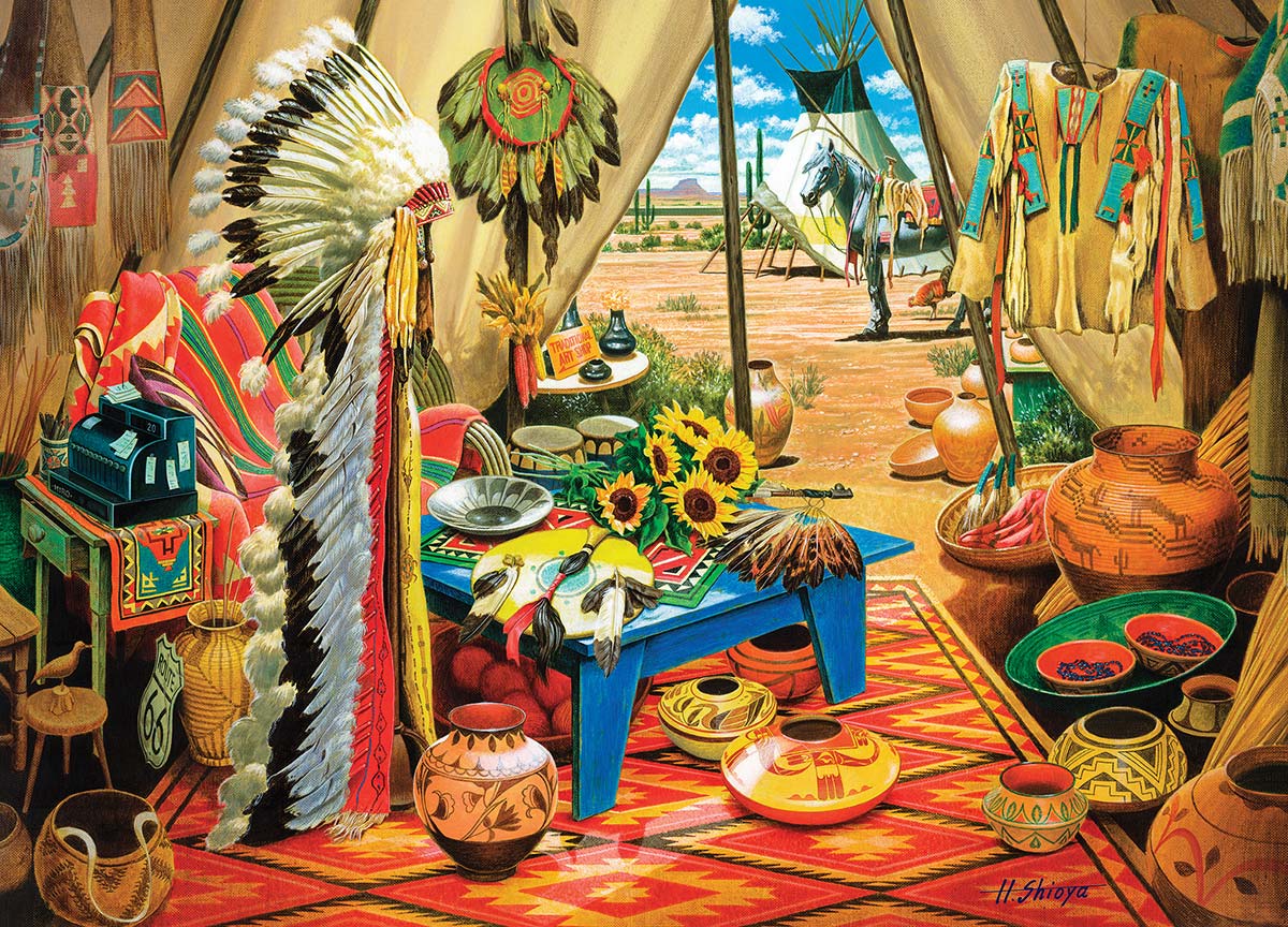 Trading Post Native American Jigsaw Puzzle