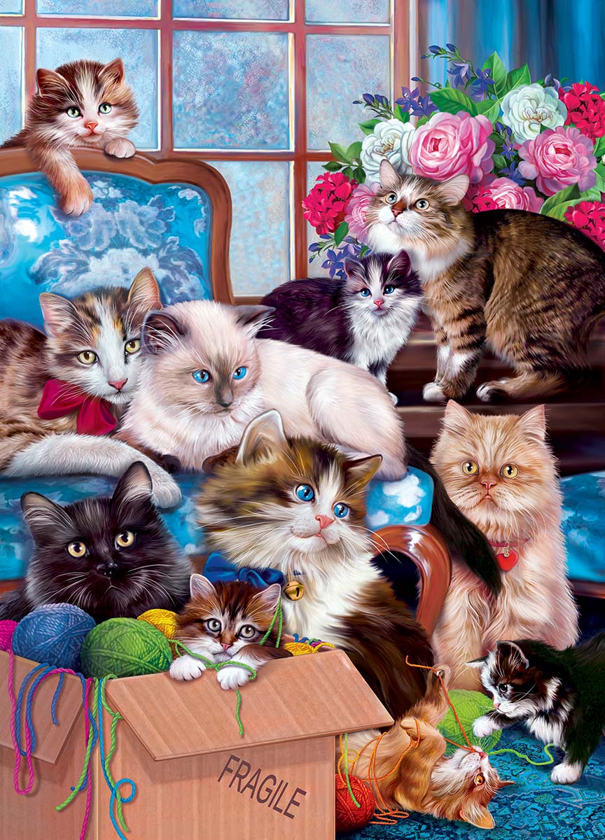 Trouble Makers Cats Jigsaw Puzzle