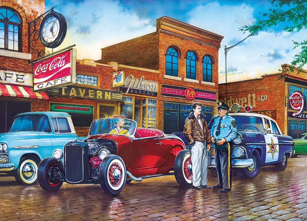 MasterPieces 1000 PC Puzzle Hometown Heroes Firehouse Dreams Firetruck wPOSTER for sale online 
