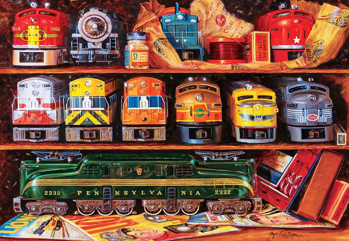 Well Stocked Shelves Train Jigsaw Puzzle