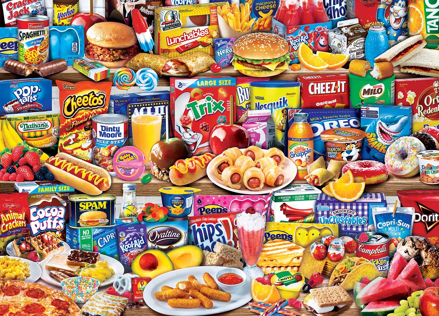 Kids Favorite Foods Food and Drink Jigsaw Puzzle