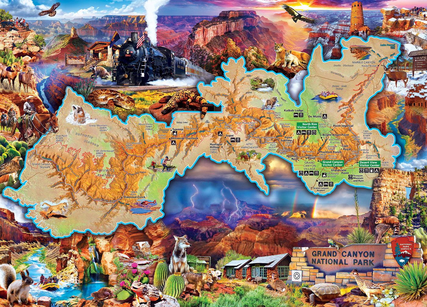National Park - Grand Canyon Maps / Geography Jigsaw Puzzle