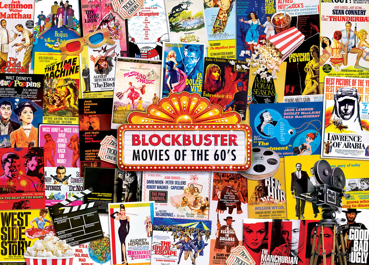 Blockbuster Movies 60's Movies & TV Jigsaw Puzzle