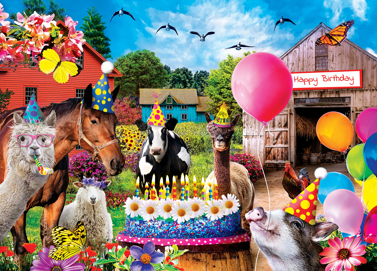 Birthday Party Farm Jigsaw Puzzle