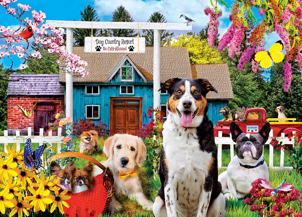 Dog's Country Resort Dogs Jigsaw Puzzle