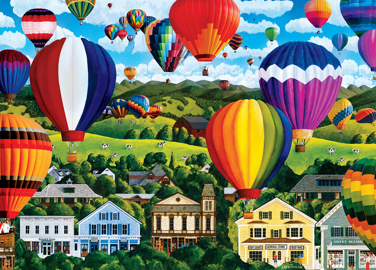 Hot Air Adrift Balloons Jigsaw Puzzle