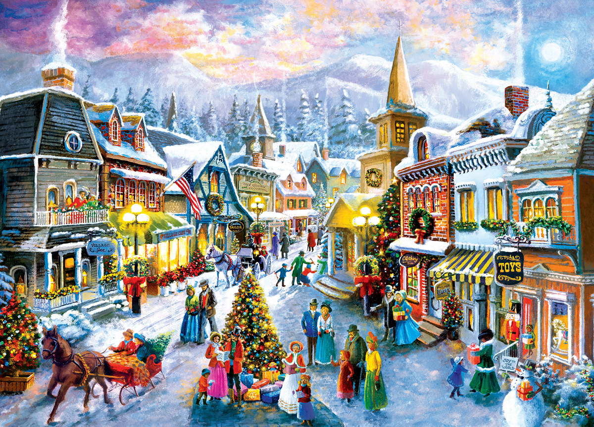 Jigsaw Puzzle Seasonal Christmas Santa's Hobby 1000 pieces NEW Made in USA 
