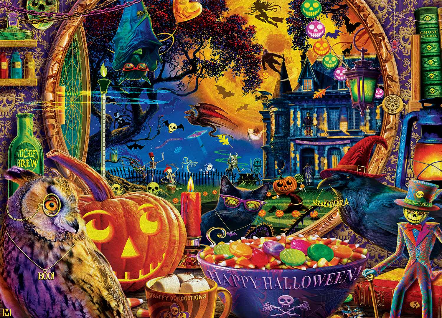 A Scary Night Outside Halloween Jigsaw Puzzle