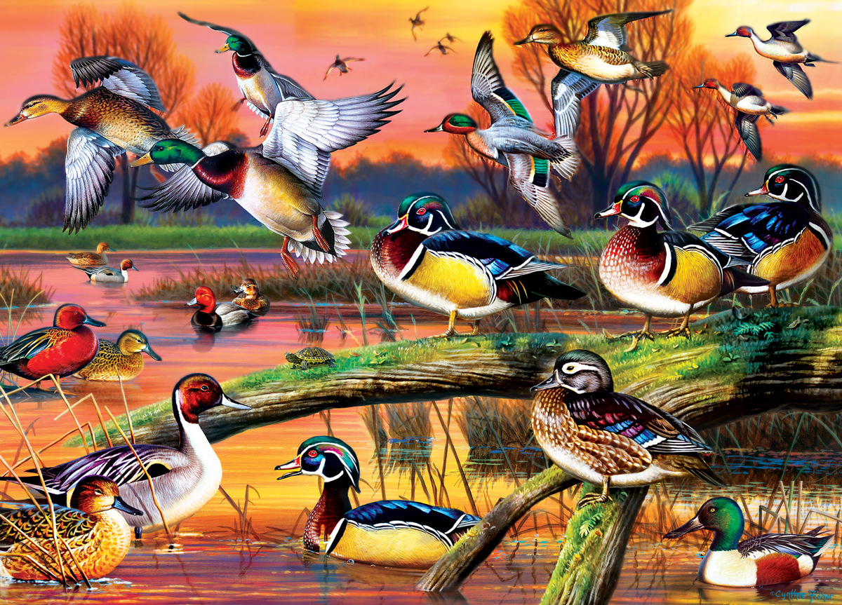 Audubon - Autumn Feathers Birds Jigsaw Puzzle