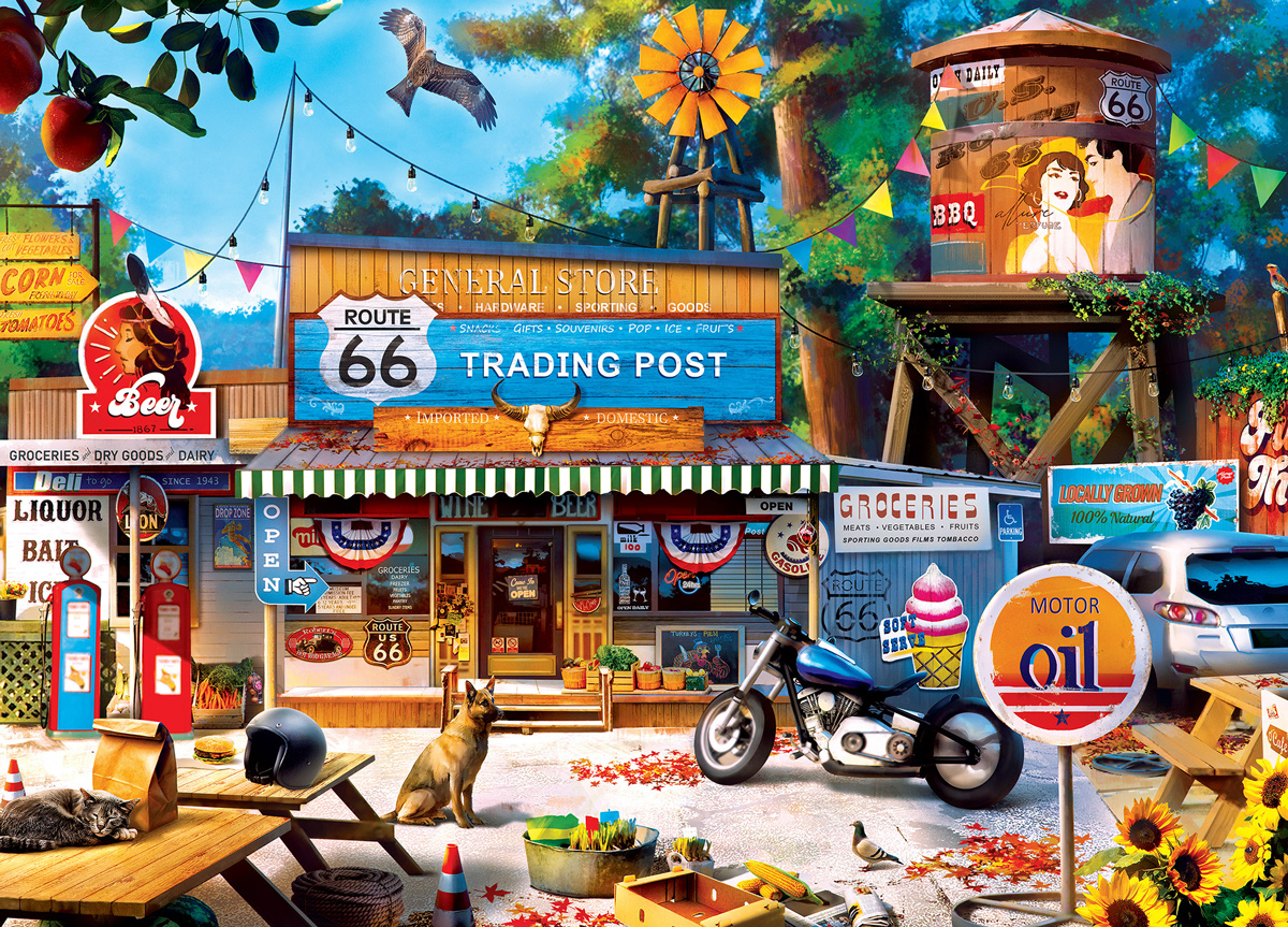 Trading Post on Route 66 Cars Jigsaw Puzzle