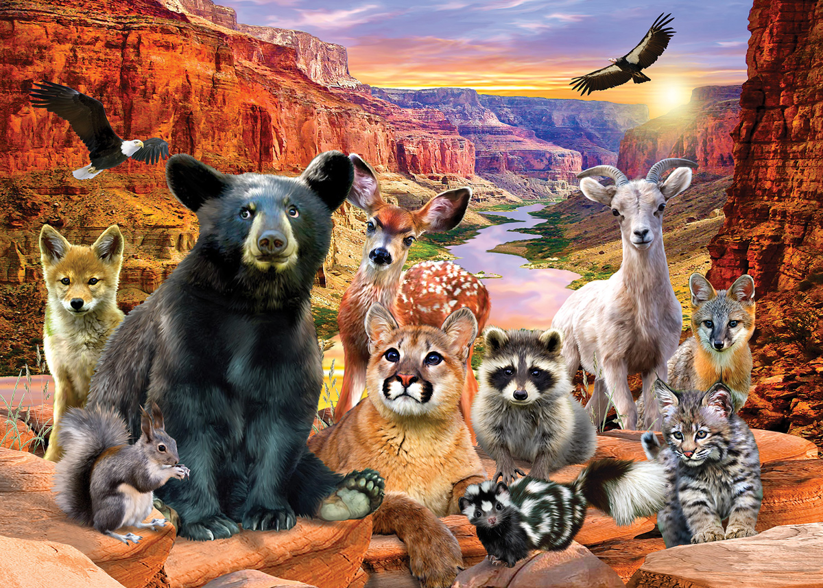 Grand Canyon Forest Animal Jigsaw Puzzle