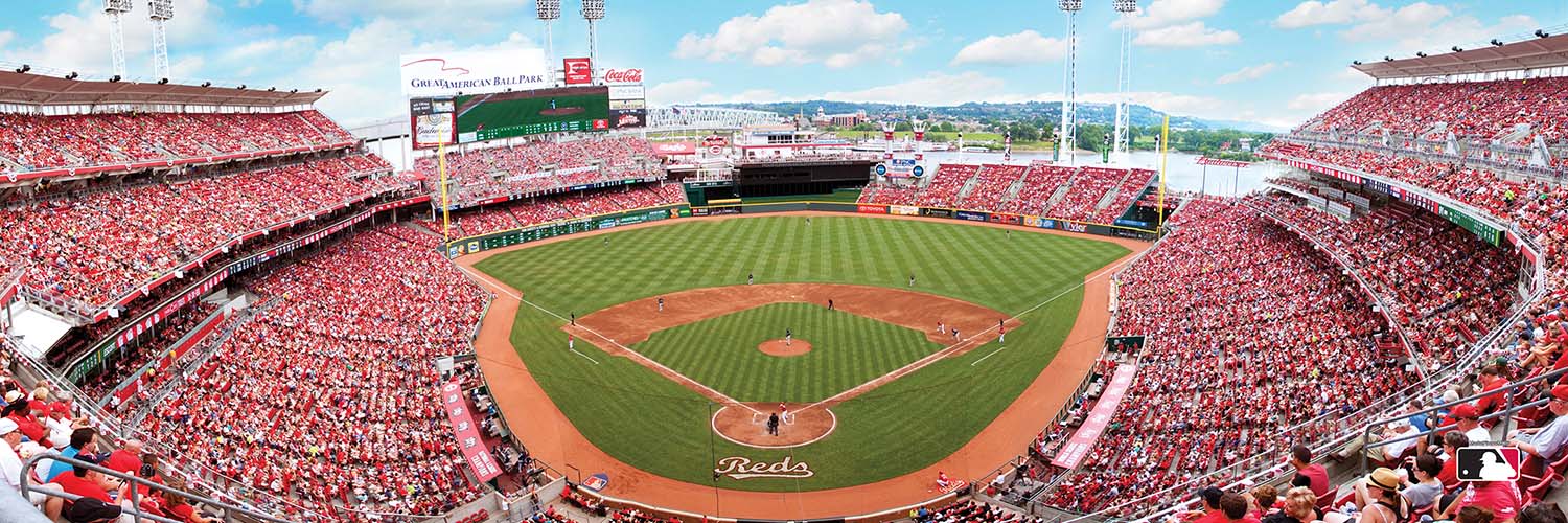 Cincinnati Reds MLB Stadium Panoramics Center View Sports Jigsaw Puzzle